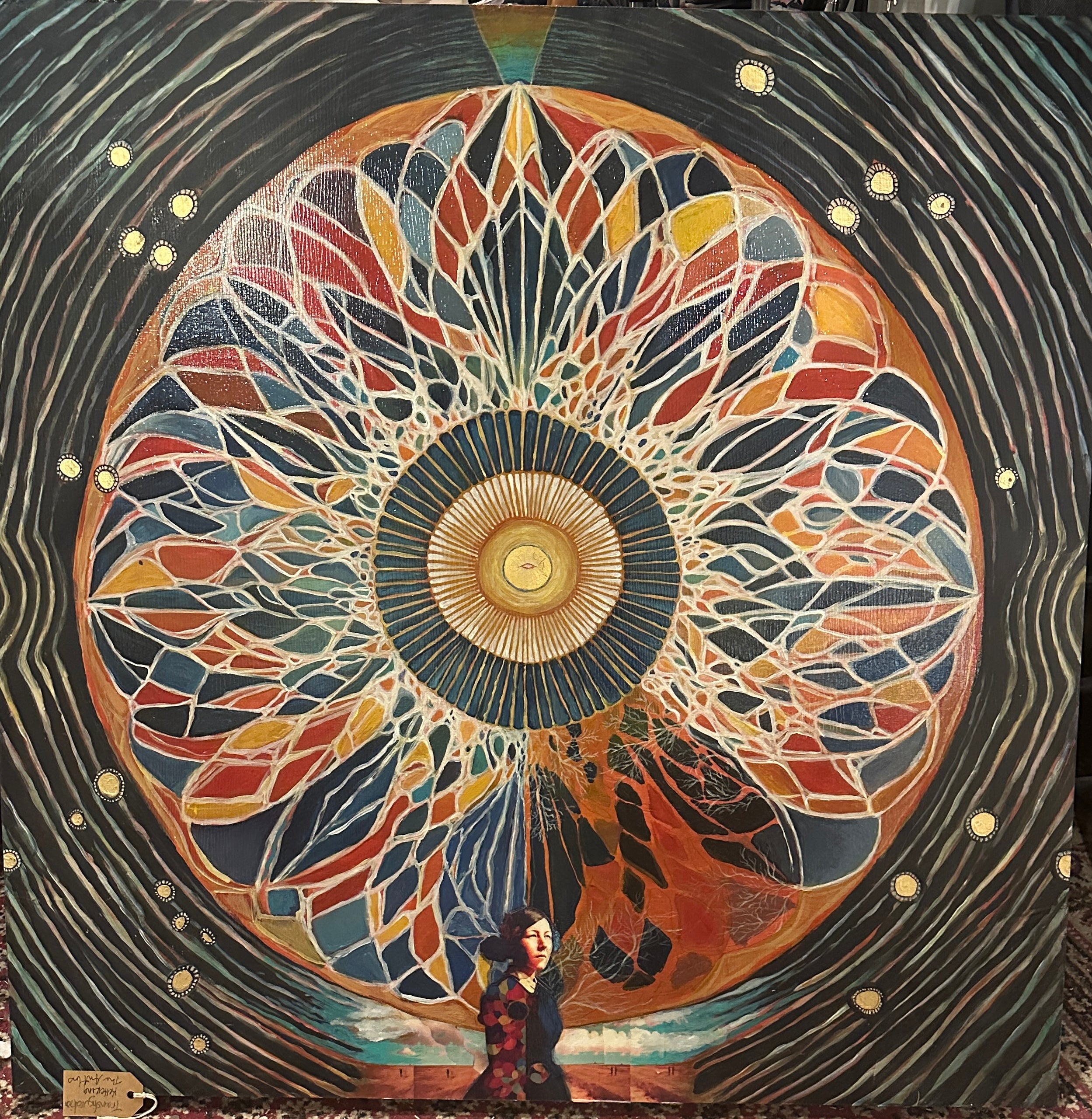 36" by 36" Original Painting Third Eye figure